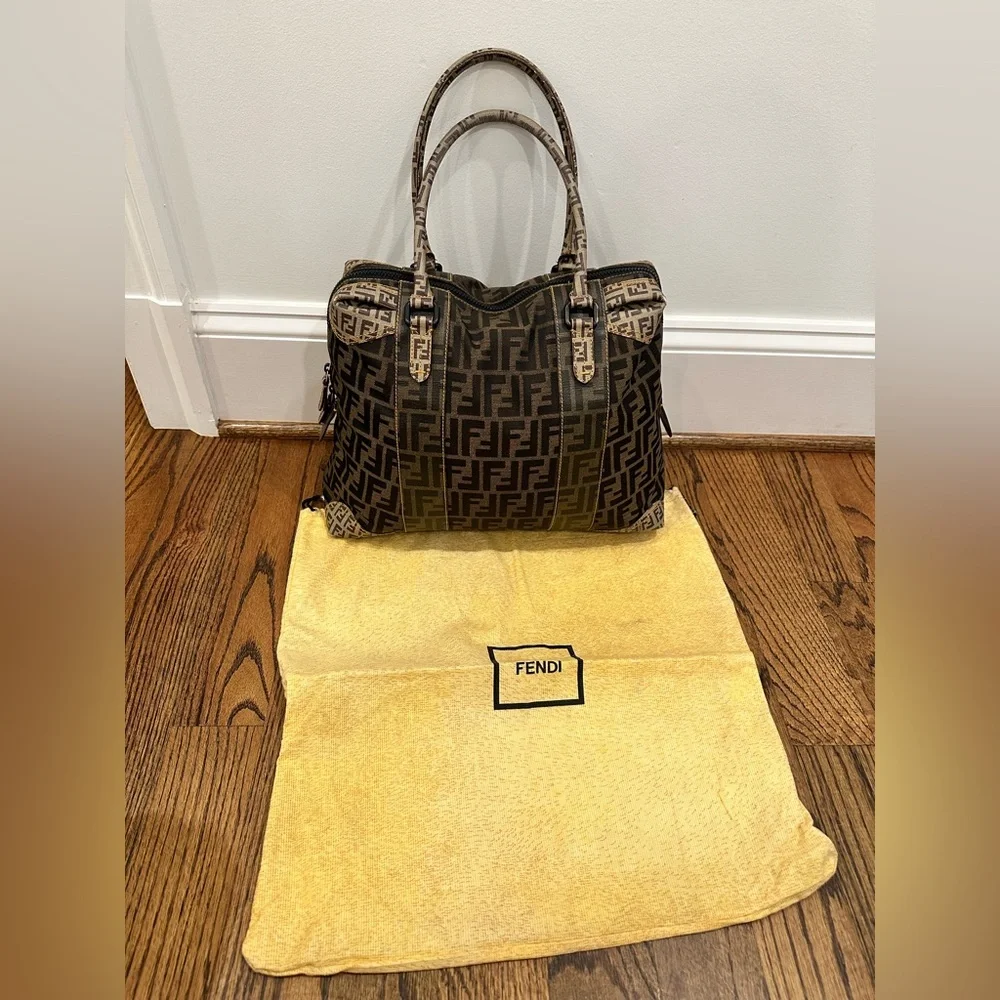 Fendi Black and Brown Satchel - Picture 2 of 16